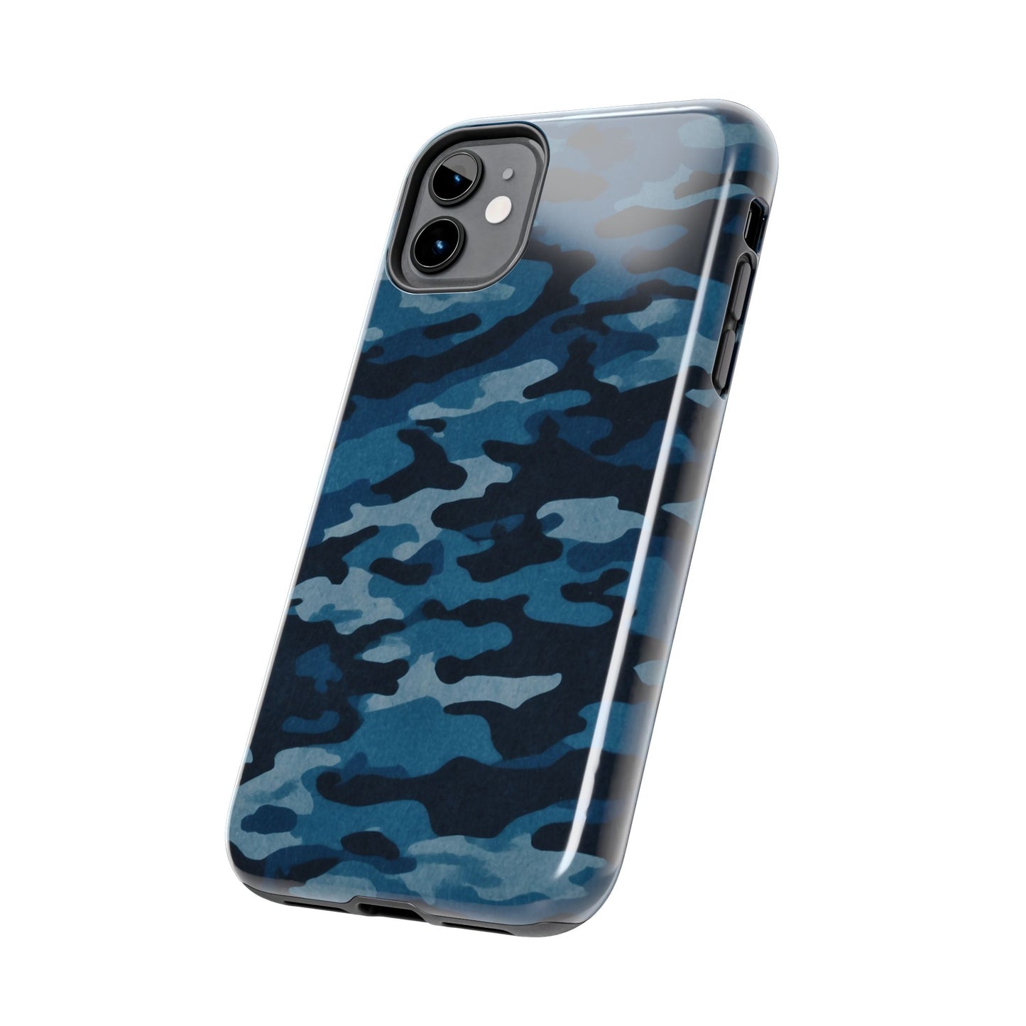 Dark Blue Camouflage – Stylish and Durable iPhone Case for Everyday Use