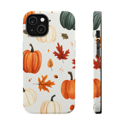 Autumn Pumpkin MagSafe iPhone Case – Fall Leaves and Harvest Design