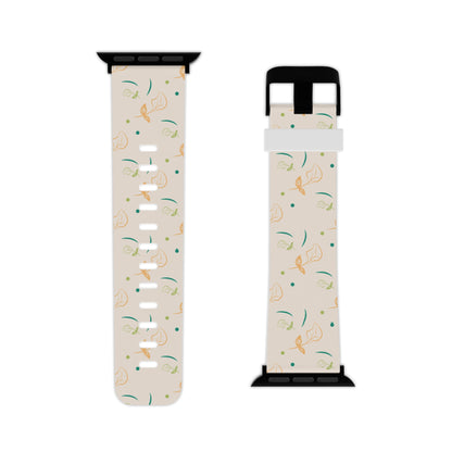 Soft Pastel Abstract Floral Apple Watch Band