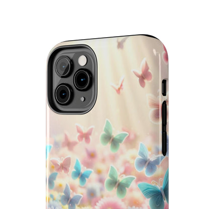 Butterfly Flower Garden - iPhone Case - Pastel Floral Protective Cover