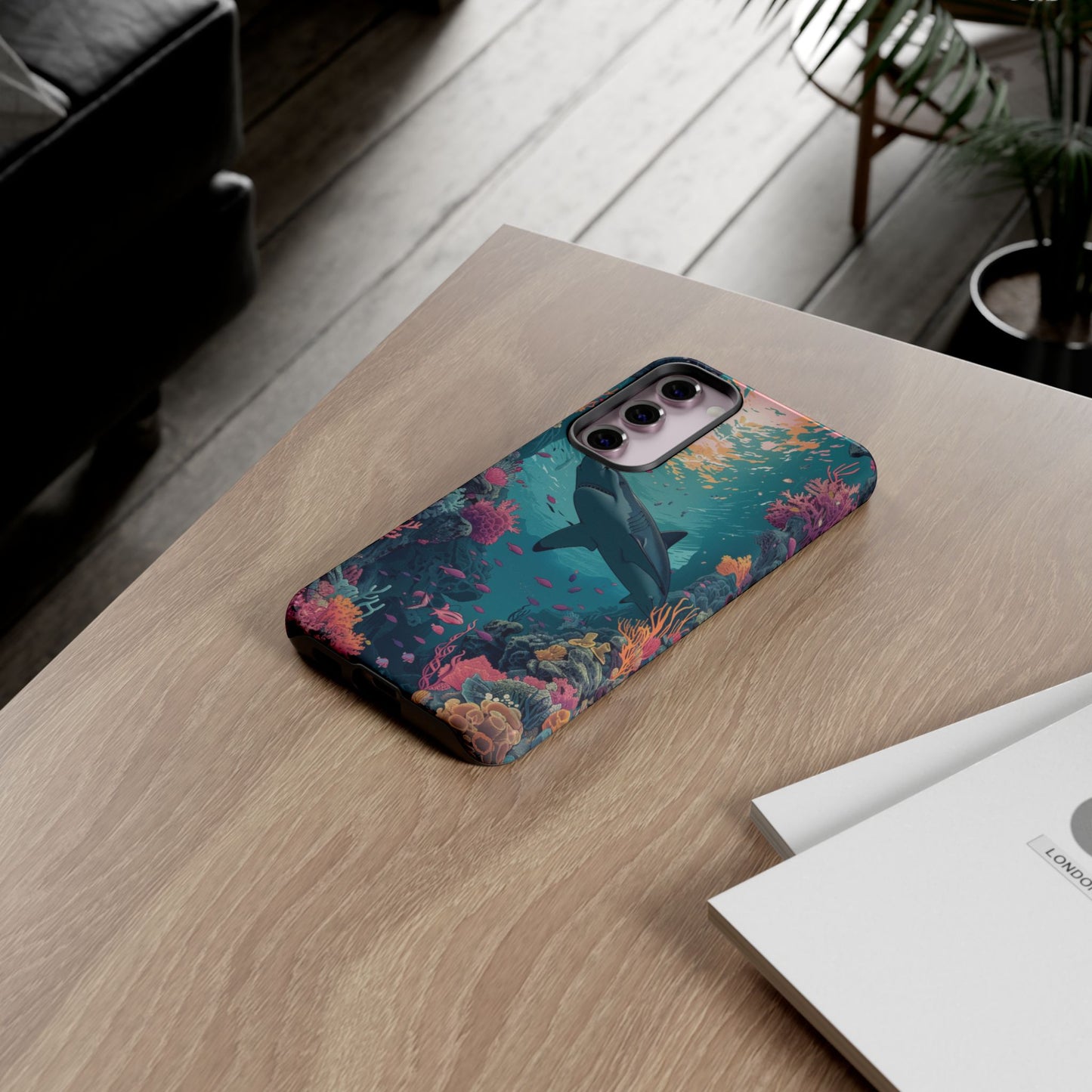 Ocean Shark Coral Reef iPhone Case