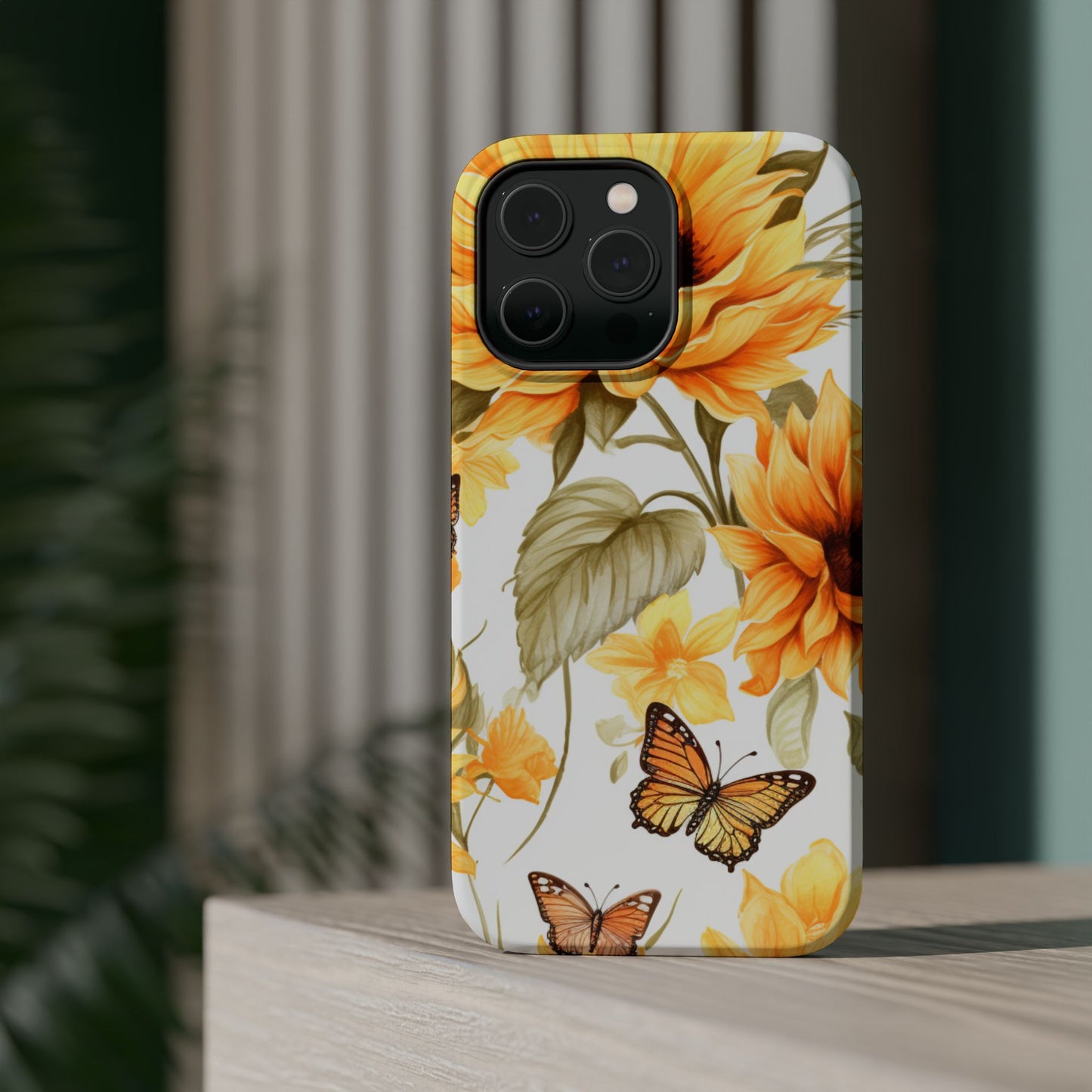 Sunflower & Butterfly Bliss - MagSafe iPhone Series Case
