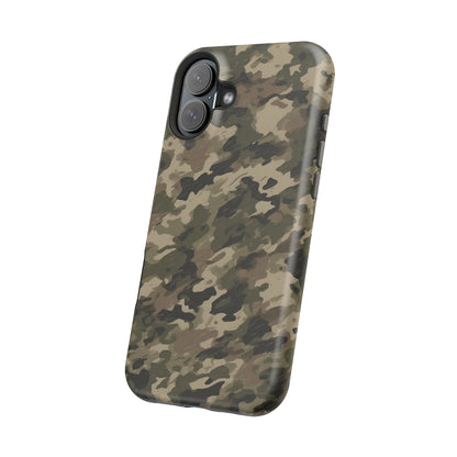 Classic Light Brown Camouflage – MagSafe iPhone Case with Rugged Elegance