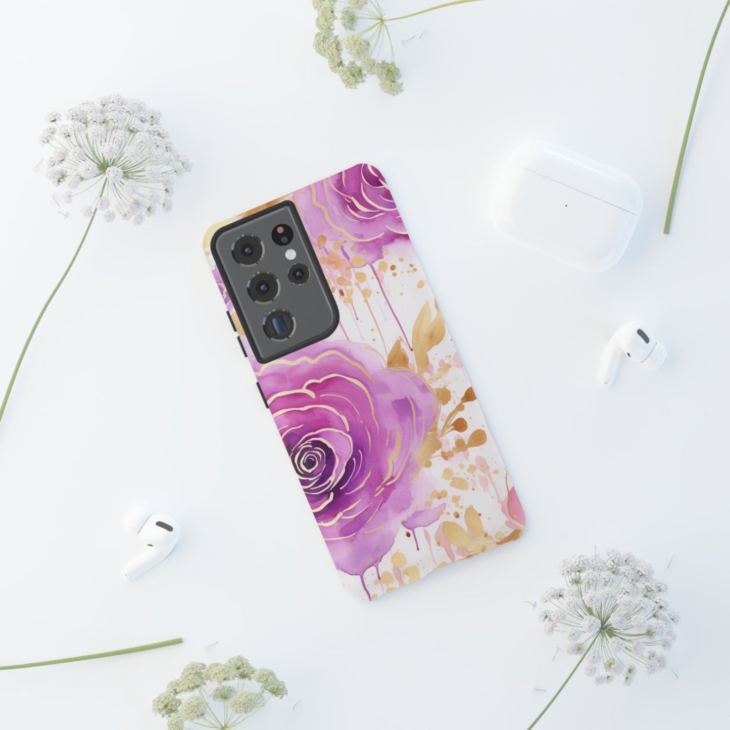 Radiant Purple & Gold Floral - Samsung Galaxy Series Case