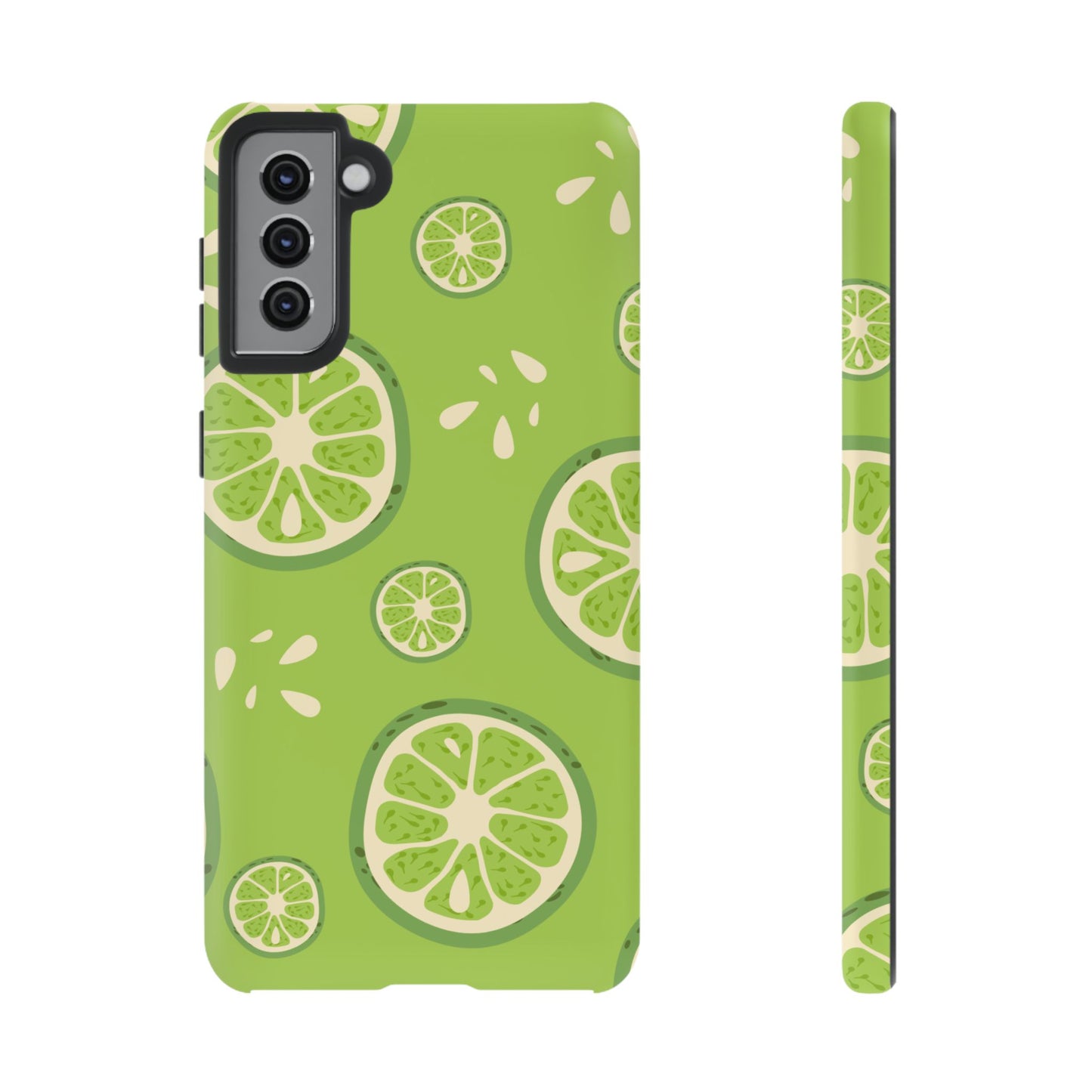 Zesty Lime Splash Tough Samsung Galaxy Case – Fresh Citrus Design, Dual-Layer Protection