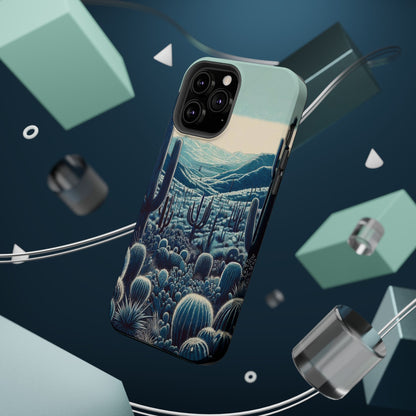 Desert Blues Cactus iPhone Case