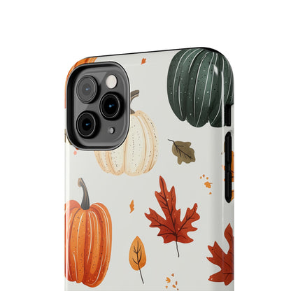 Autumn Pumpkin iPhone Case – Fall Leaves and Harvest Design