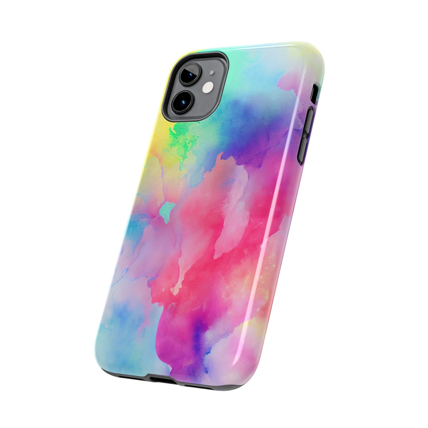 Pastel Watercolor Dream iPhone Case – Slim Profile, Glossy Finish