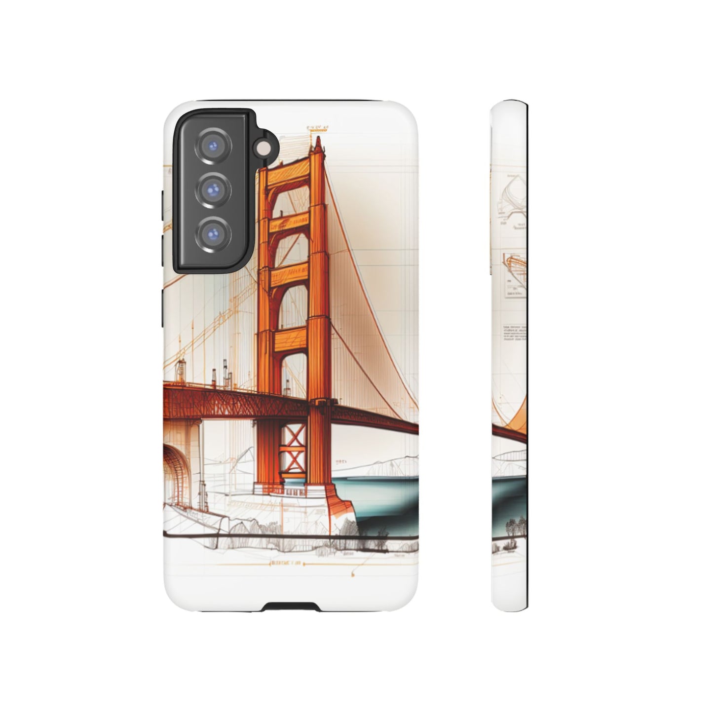 Golden Gate Bridge Samsung Galaxy Case - Architectural Sketch Design