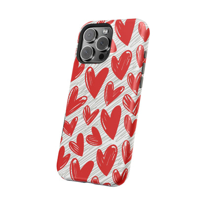 MagSafe Case: Whimsical Heart Doodle