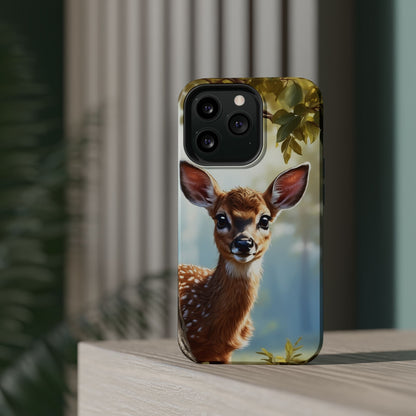 Whimsical Fawn in a Sunlit Forest MagSafe iPhone Case