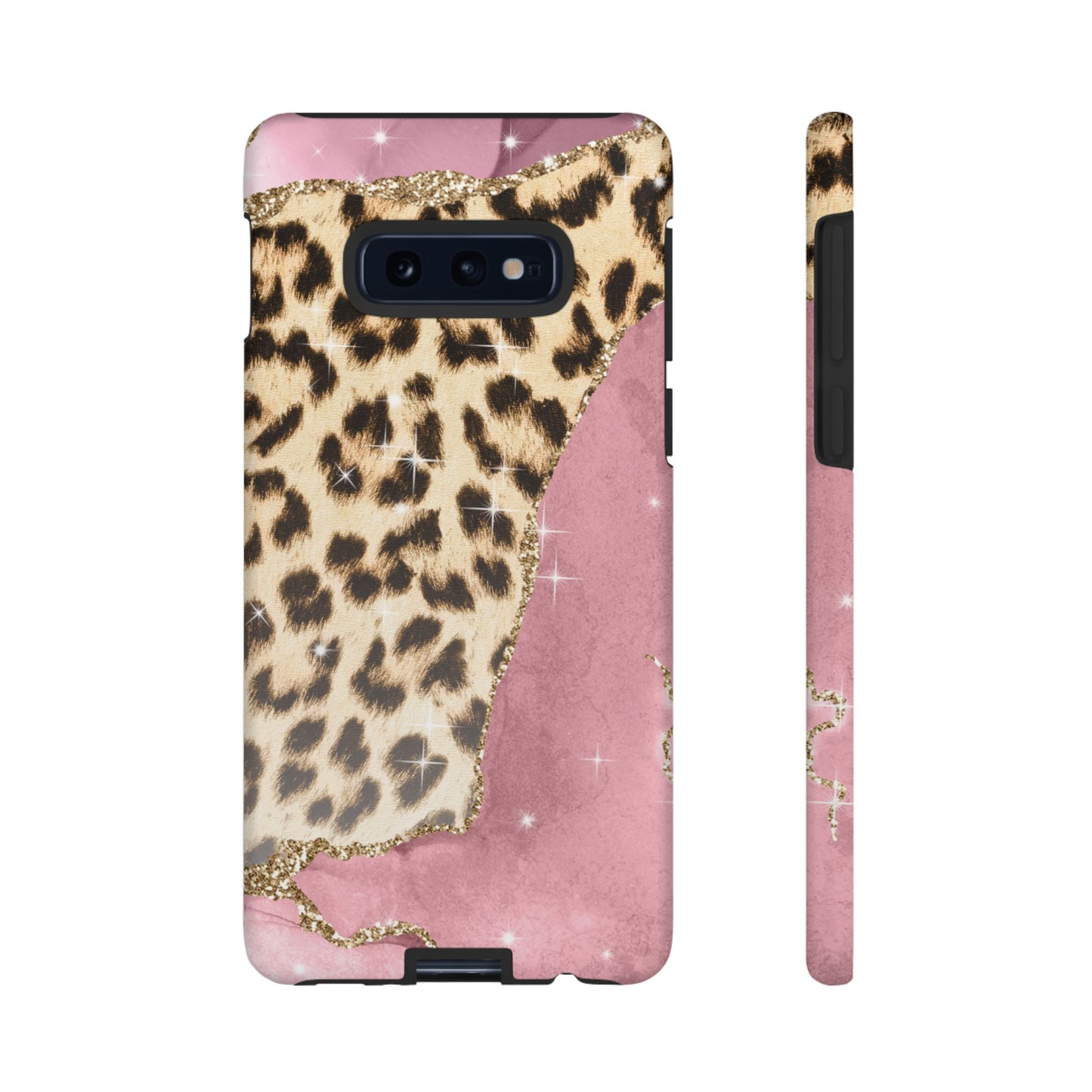 Pink Glam Leopard - Samsung Galaxy Series Case with Glitter Accents