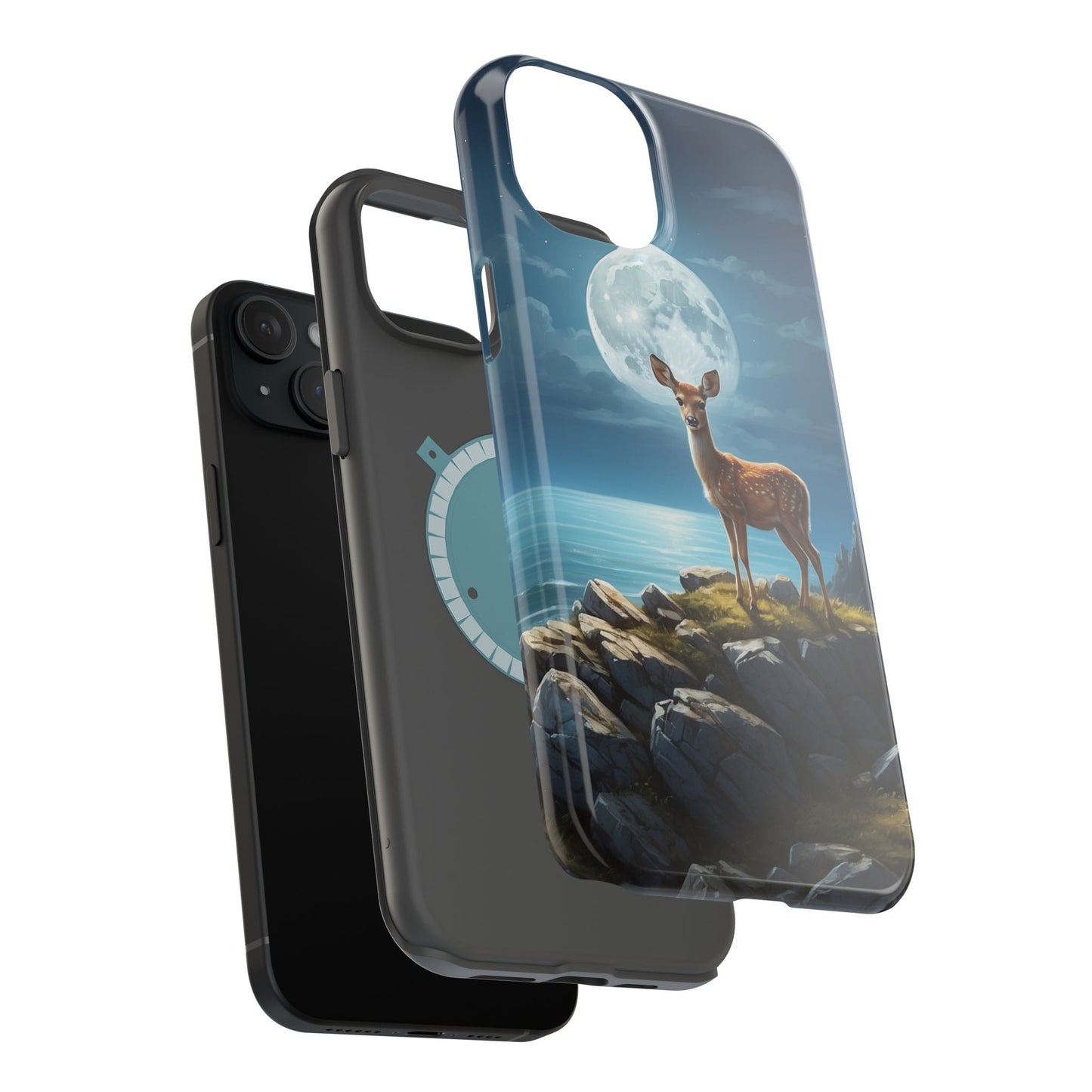 Enchanted Fawn Under the Moonlit Sky MagSafe iPhone Case