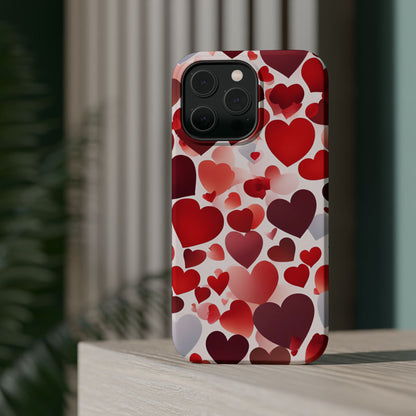 MagSafe Case: Romantic Red Heart Gradient Case