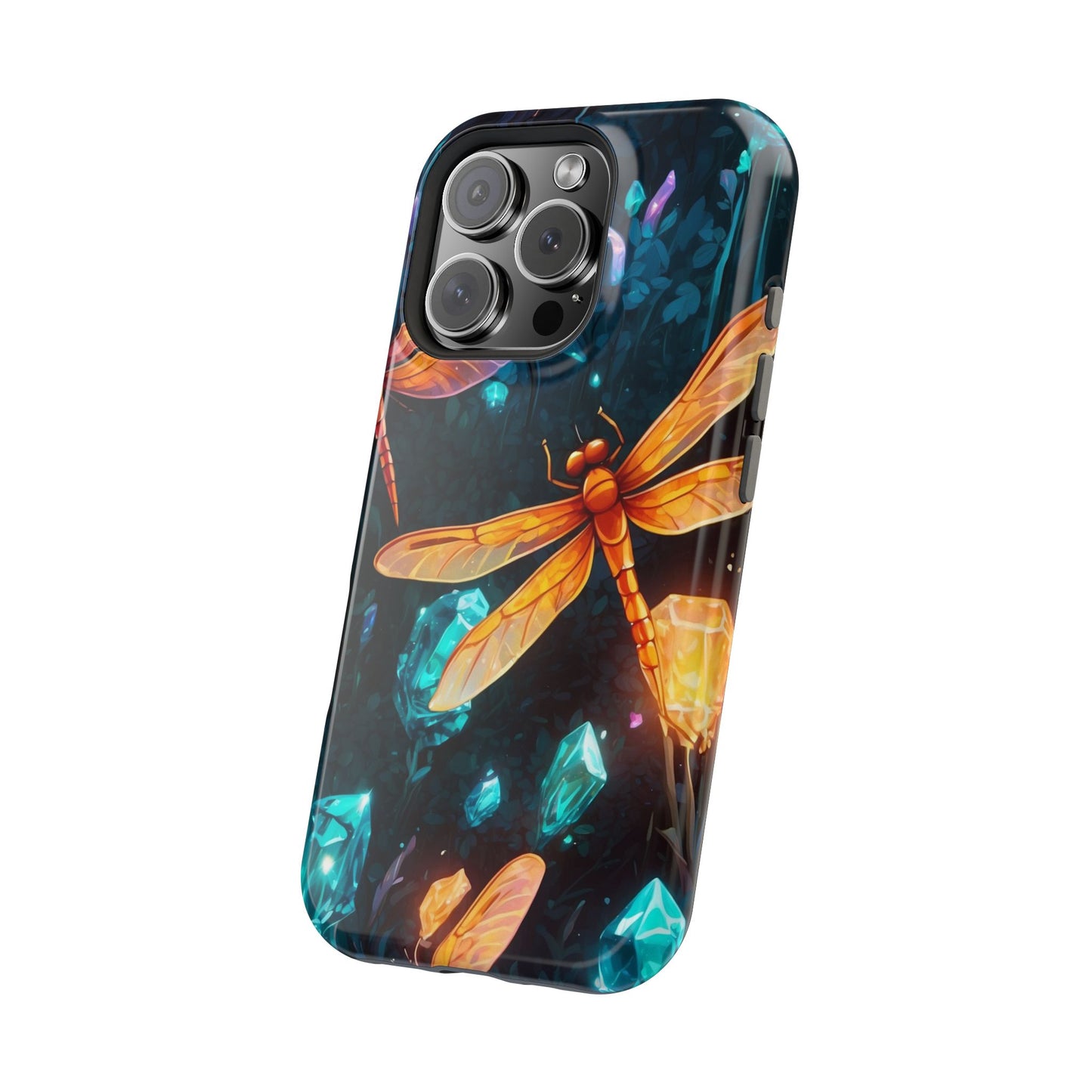 Mystical Dragonflies & Crystals – MagSafe iPhone Series Case