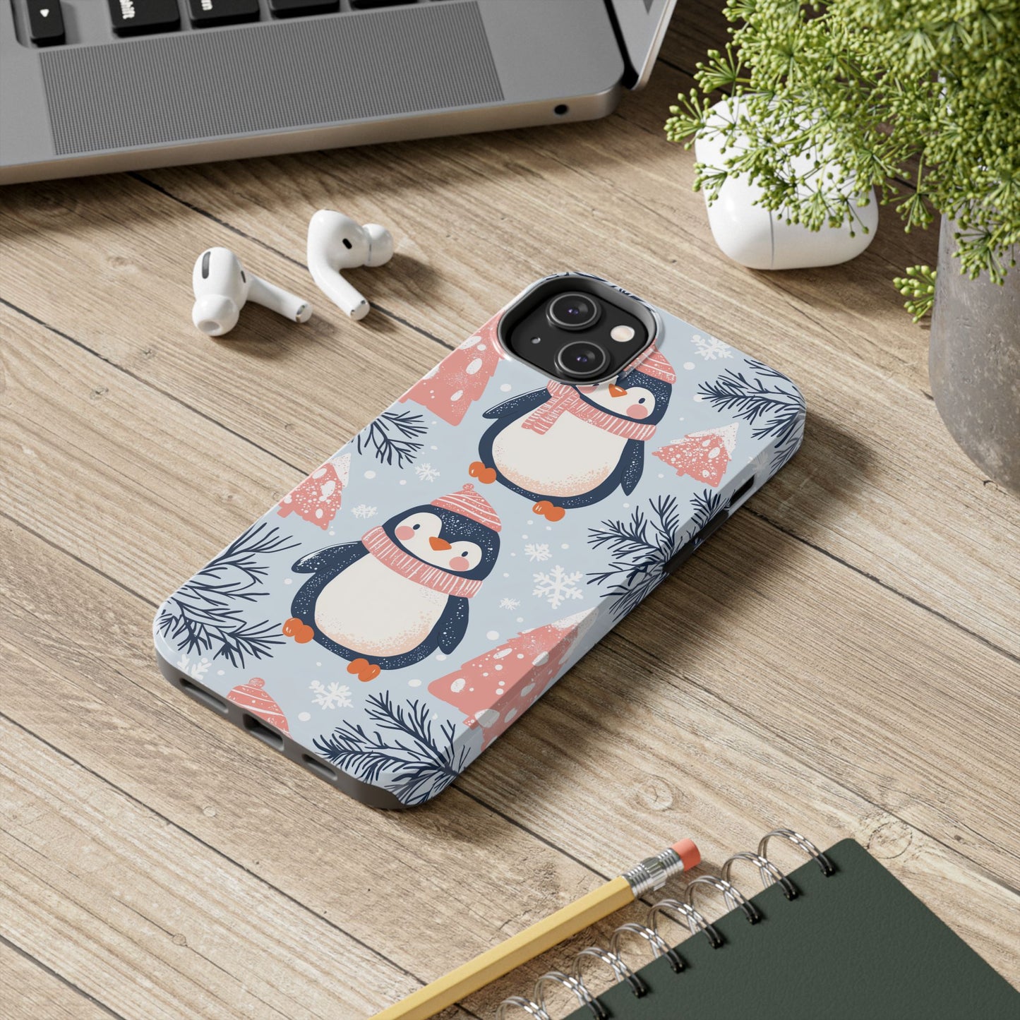 Penguin in Winter Wonderland iPhone Case