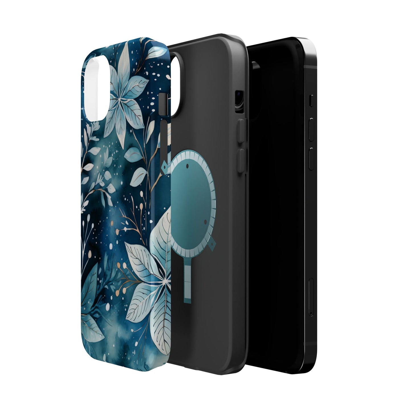 Midnight Frost Botanical – MagSafe iPhone Case