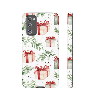 Watercolor Holiday Gifts & Greenery - Samsung Galaxy Series Case