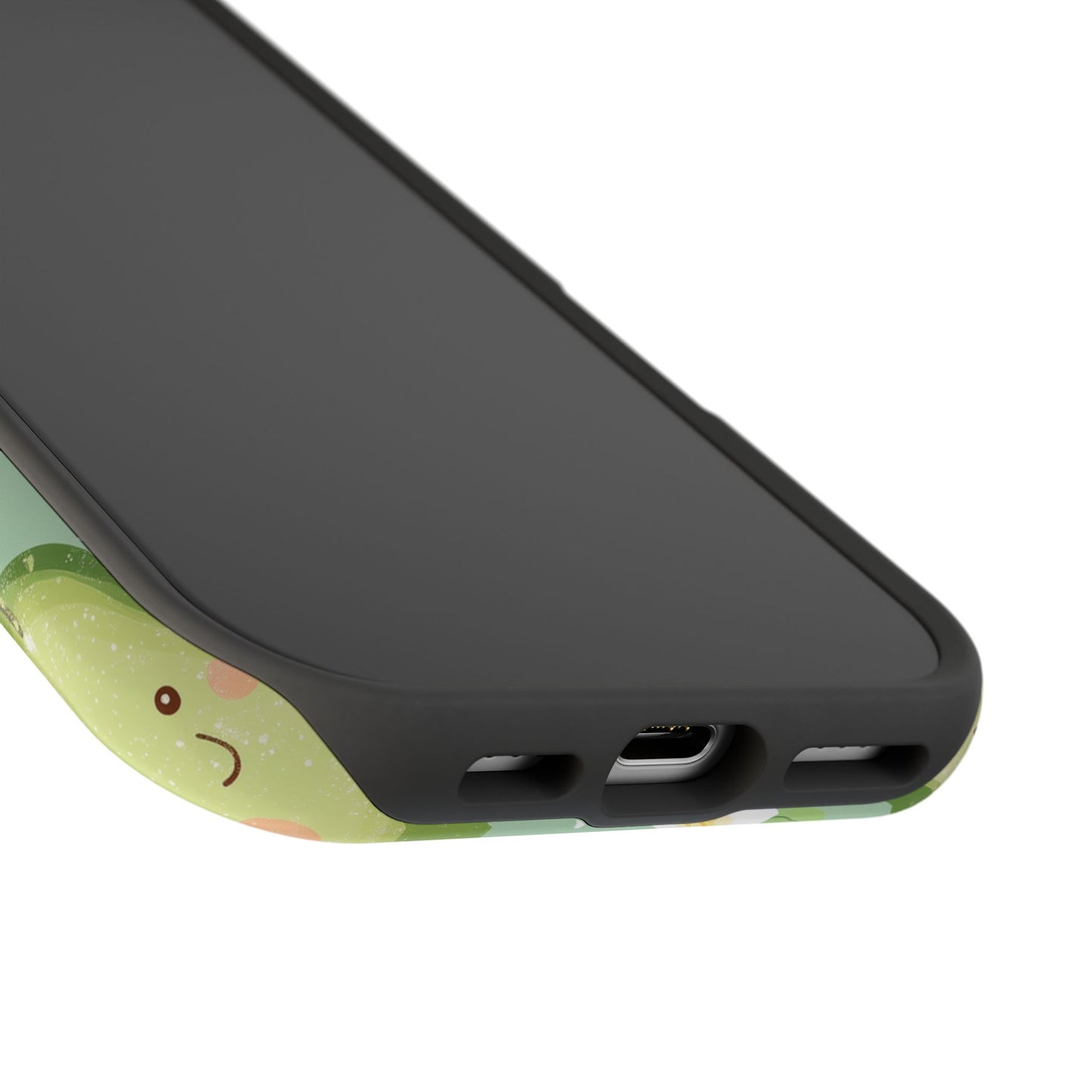 Smiling Avocados Tough MagSafe iPhone Case – Cute Avocado Design, Dual-Layer Protection