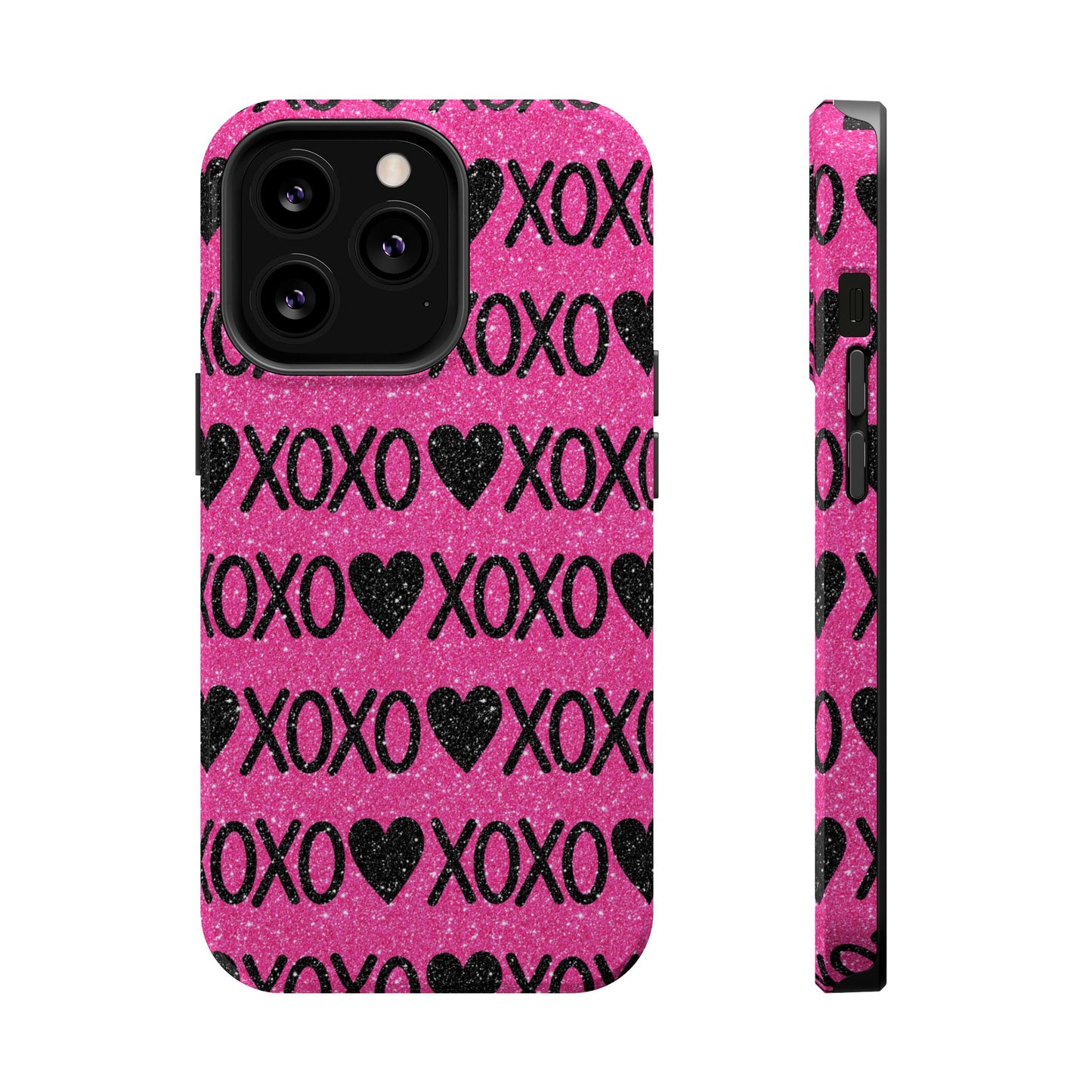 XOXO Glitter Hearts MagSafe Case