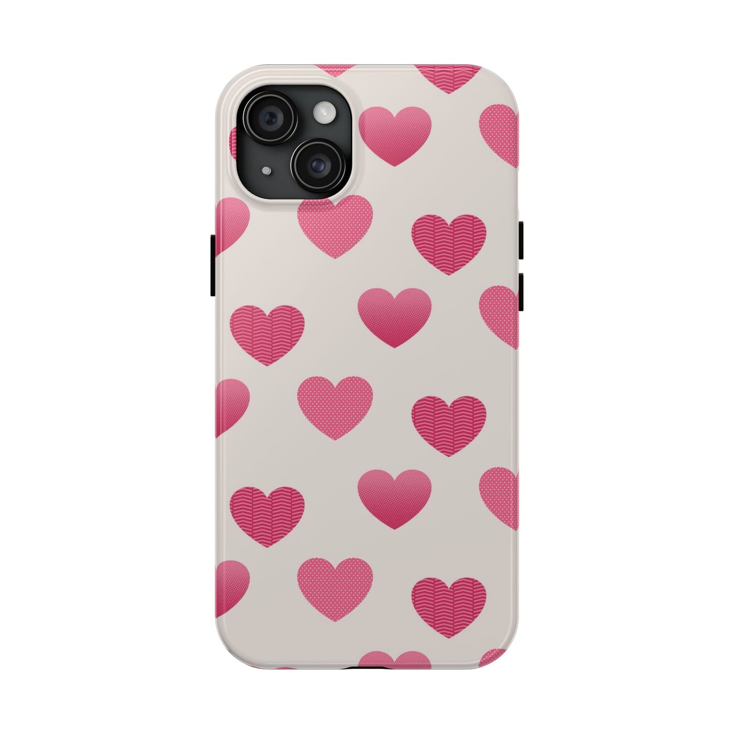 Textured Hearts iPhone Case