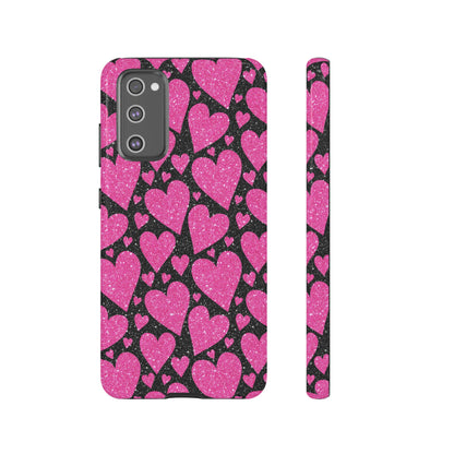 Glitter Hearts Samsung Galaxy Case