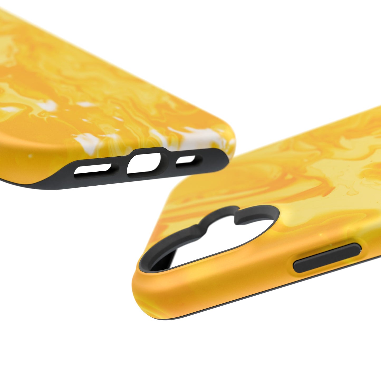 Luxe Yellow Marble MagSafe iPhone Case – Bold Golden Elegance with Magnetic Precision