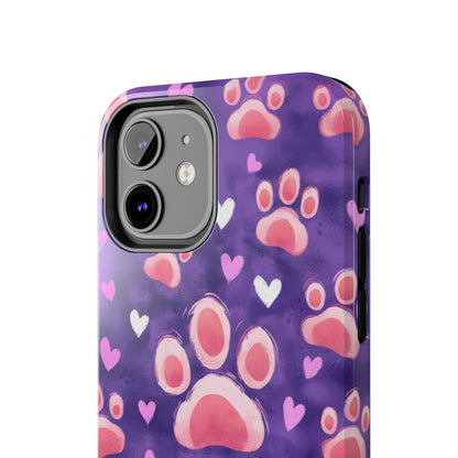 Bold Paw Print iPhone Case - Vibrant Pet-Themed Protective Cover