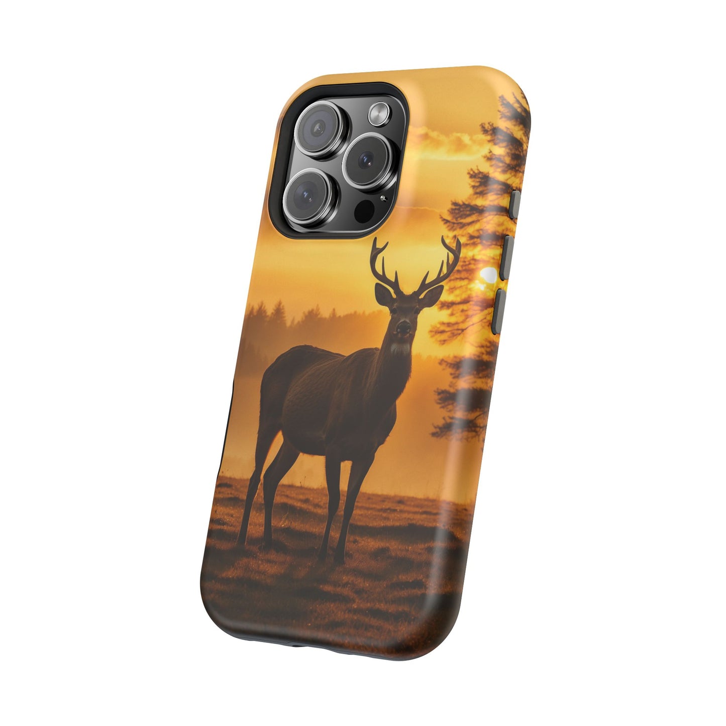 Sunset Majesty: Regal Stag – MagSafe iPhone Case