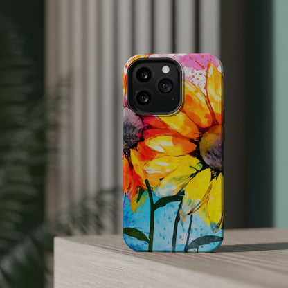 Bold Watercolor Sunflowers - MagSafe iPhone Series Case