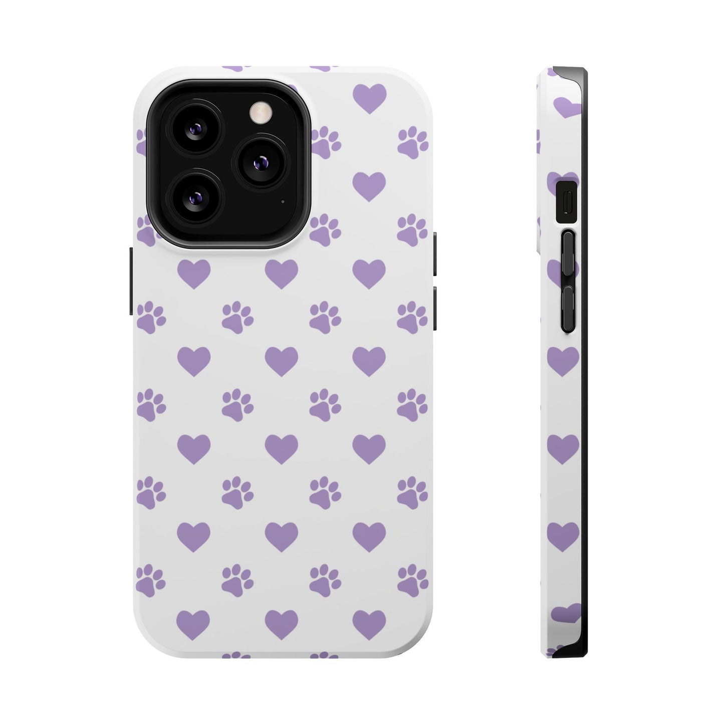 Paw Prints & Hearts – MagSafe iPhone Case with Adorable Pet-Lover Design