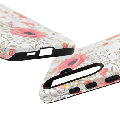 Pink Floral Watercolor Samsung Galaxy Case – Elegant Blossom Design