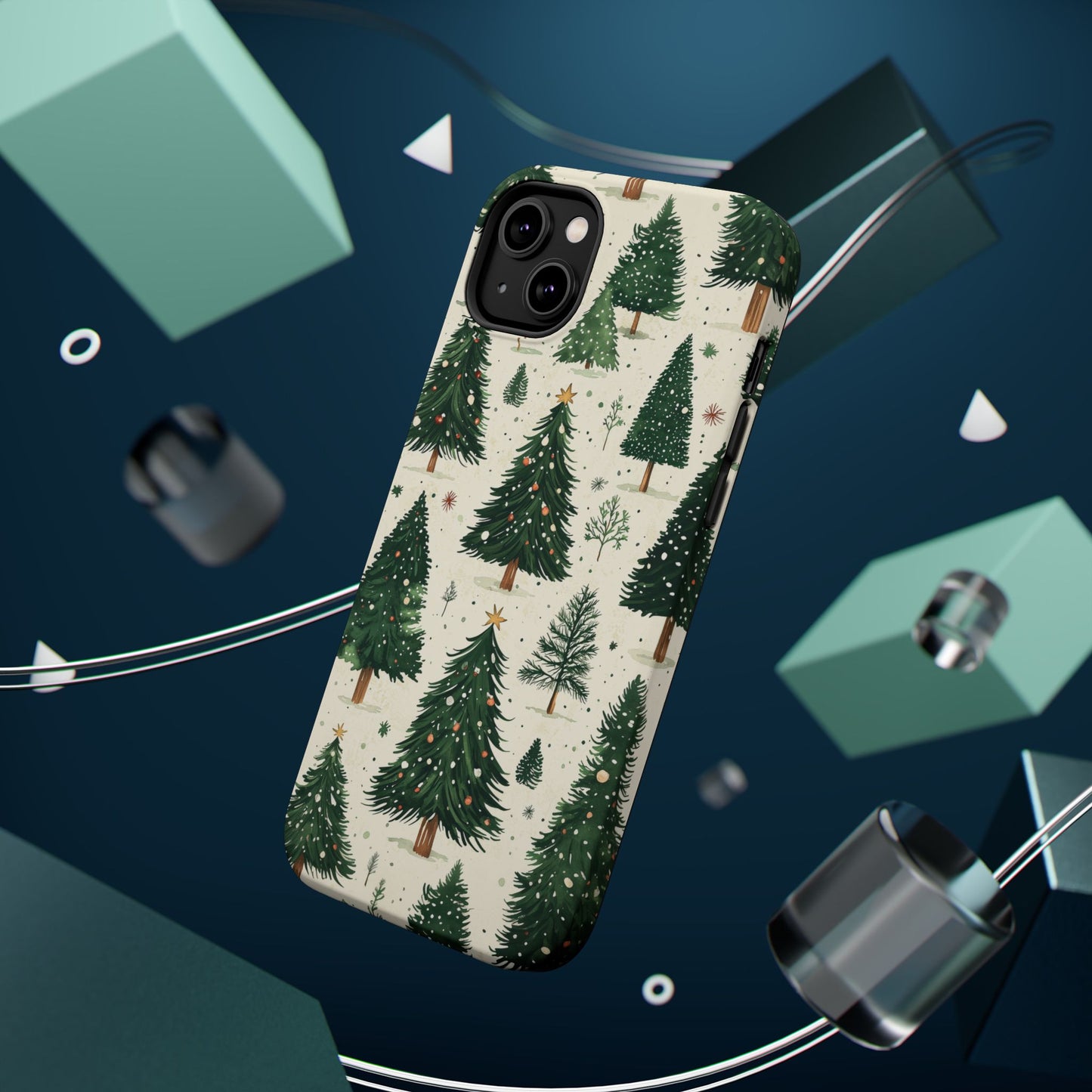 Festive Christmas Tree Forest Pattern – MagSafe iPhone Series Case