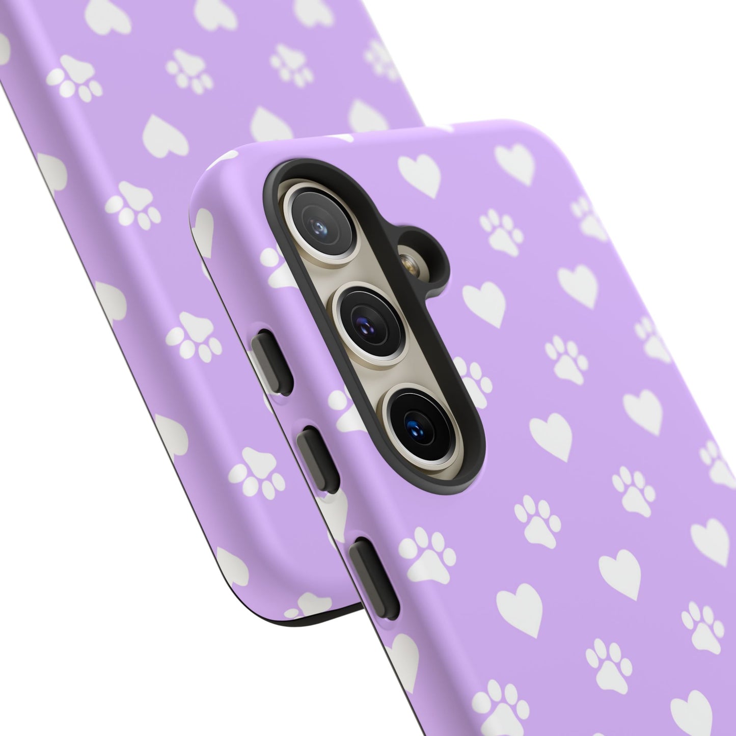 Lilac Paw Prints & Hearts – Samsung Galaxy Case