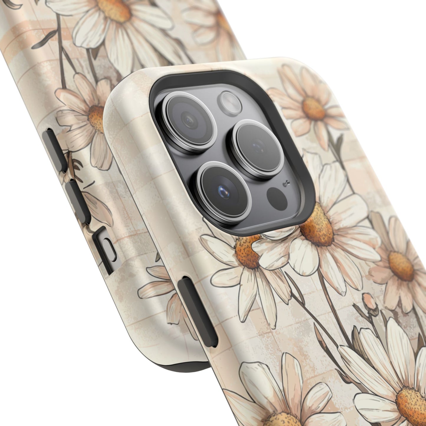 Pastel Daisy MagSafe iPhone Case - Elegant Floral Protective Cover