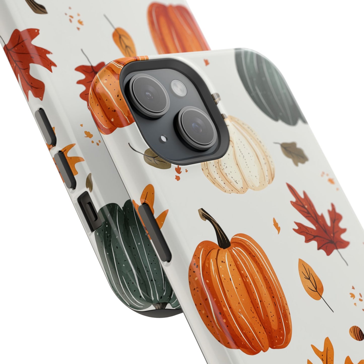 Autumn Pumpkin MagSafe iPhone Case – Fall Leaves and Harvest Design