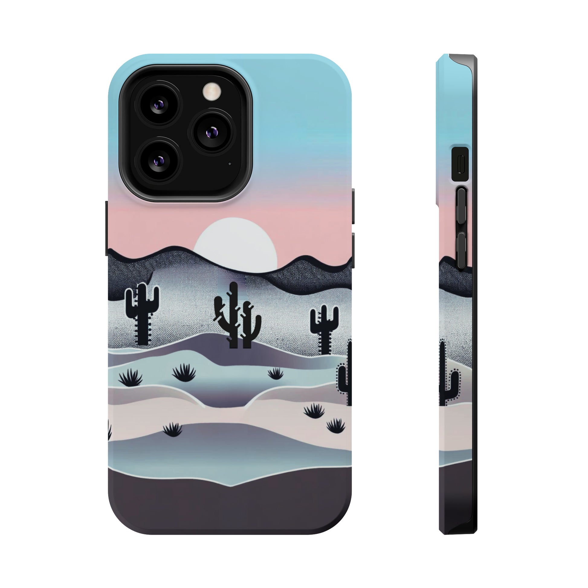 Tranquil Desert Twilight MagSafe iPhone Case - Elegant Western Scenery for iPhone 15, 14, 13, and Pro, Plus, and Pro Max. - BOGO Cases