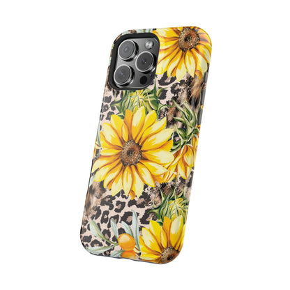 Leopard Sunflower Chic - MagSafe  iPhone Series Case