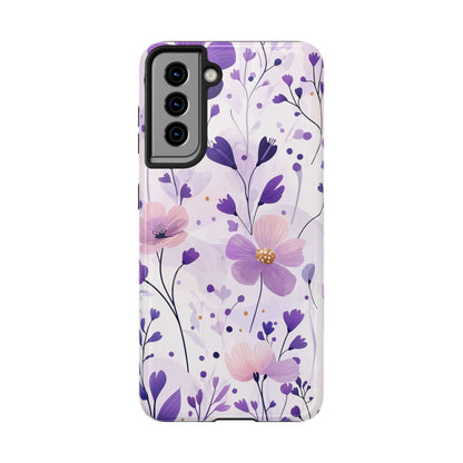 Purple Floral Bliss Samsung Galax Case – Delicate Blossom Design