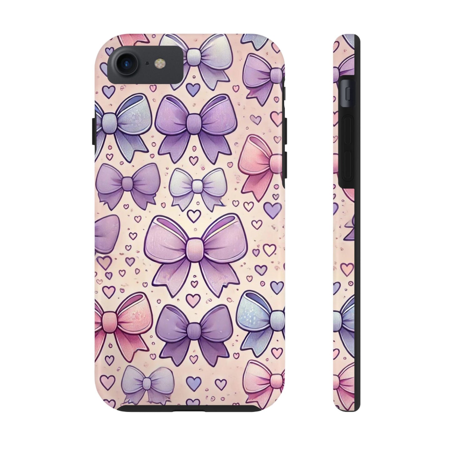 Pastel Bow iPhone Case - Cute Girly Pattern Protective Cover