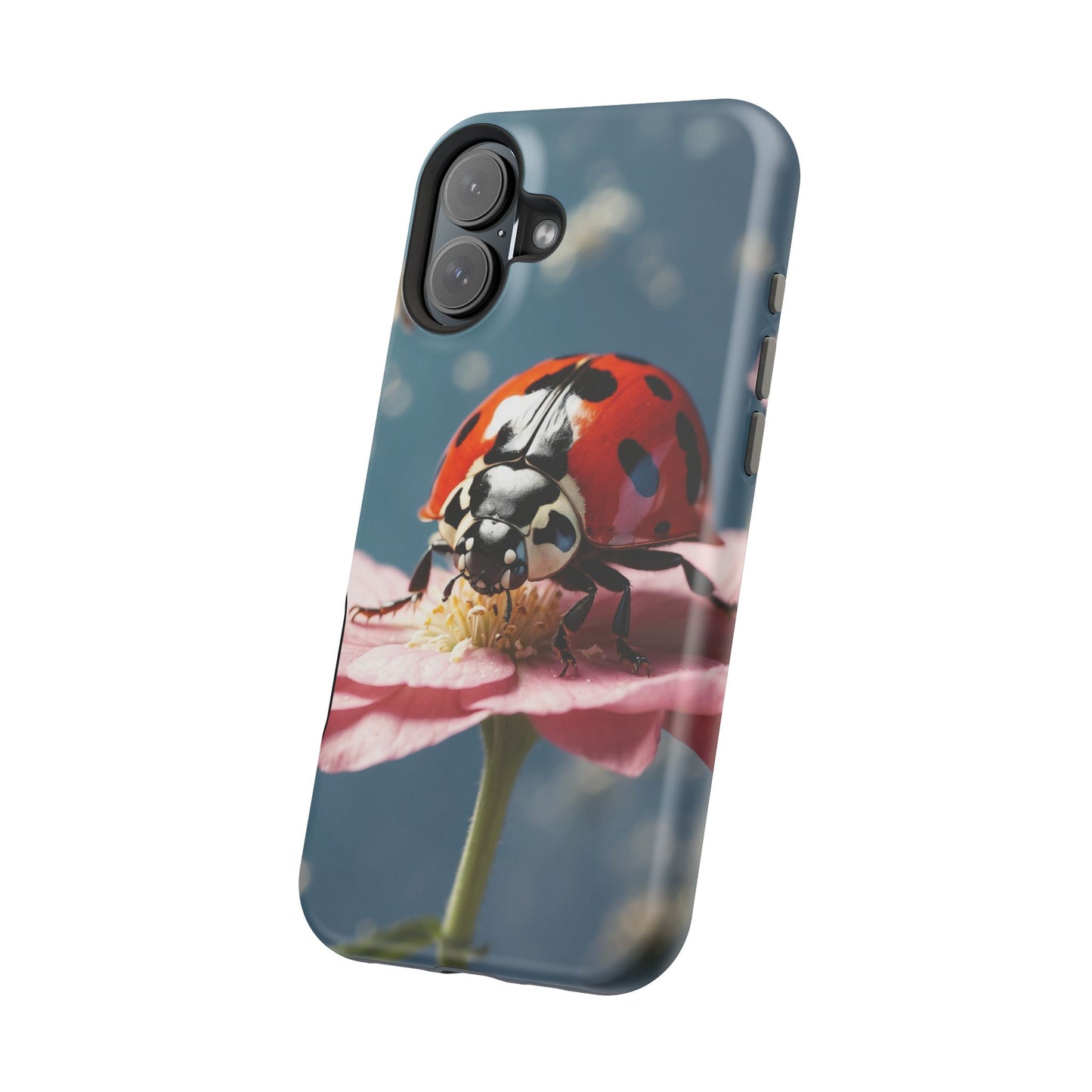 MagSafe iPhone Case: Floral Ladybug Delight