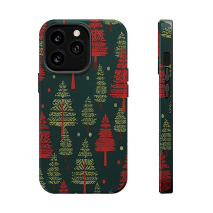 Retro Christmas Trees Pattern -  MagSafe iPhone Series Case