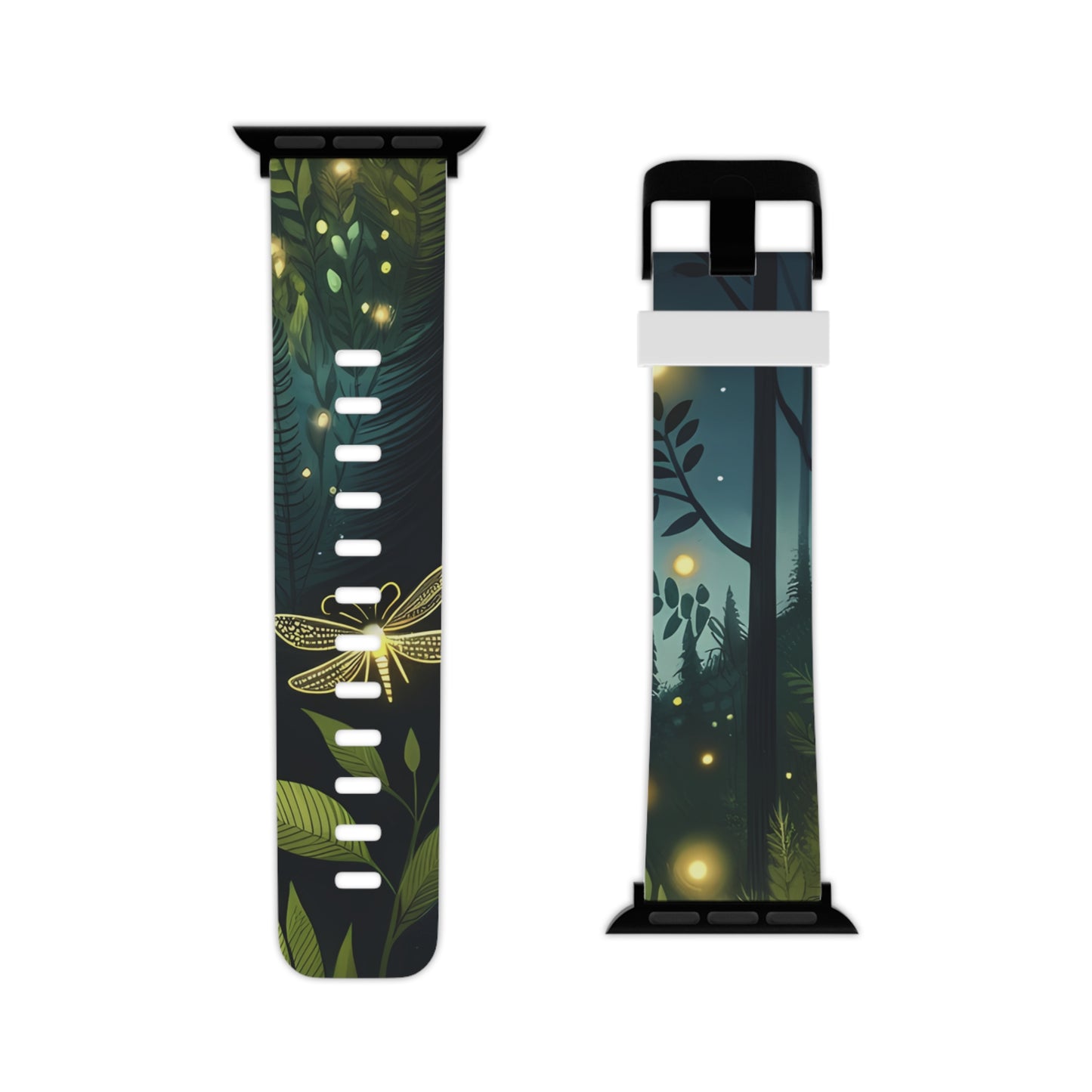 Firefly Midnight Mountain Frenzy Apple Watch Band | Glowing Fireflies in the Forest