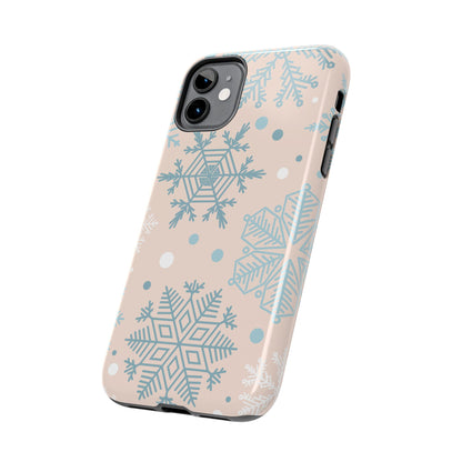 Winter Snowflakes iPhone Case – Shockproof, Smooth Matte Finish, Dual-Layer Protection