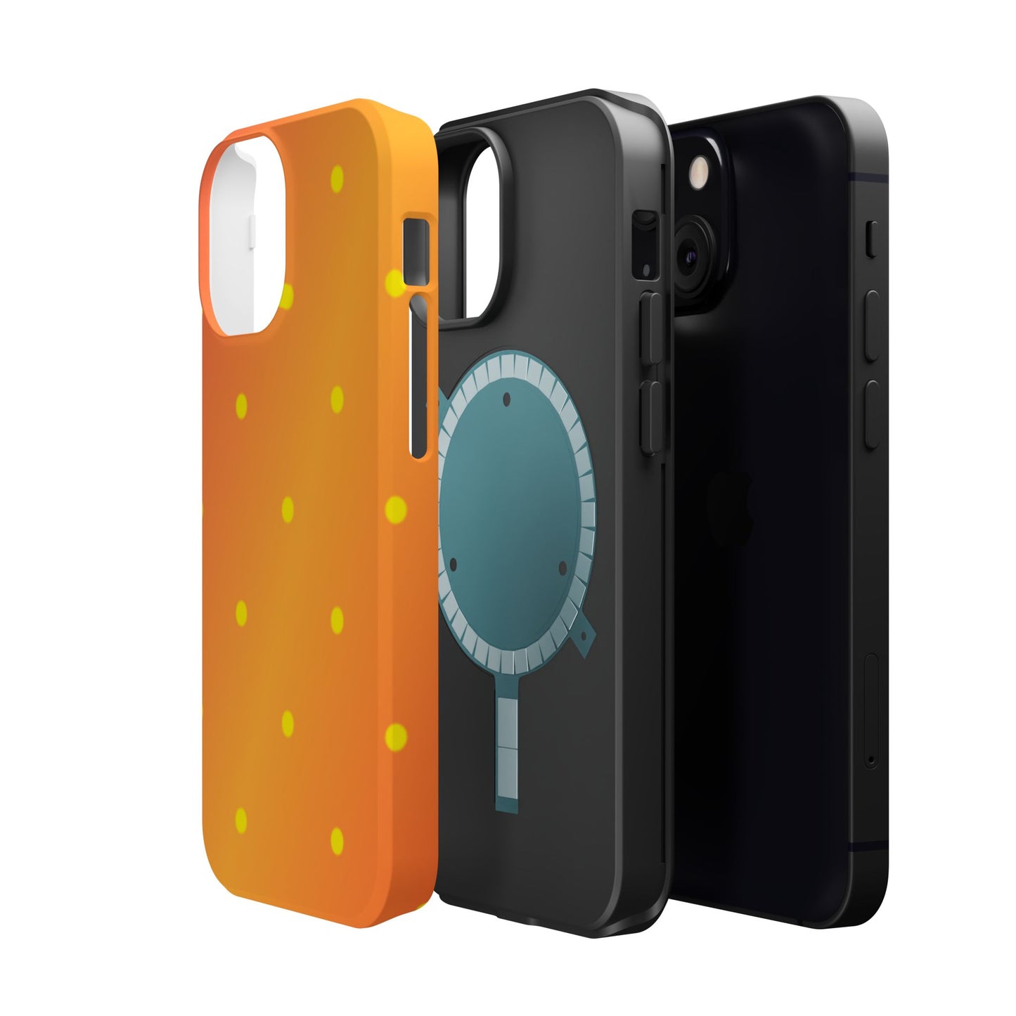 Sunset Gradient Polka Dots MagSafe iPhone Case – Shockproof, Matte Finish, Dual-Layer Protection