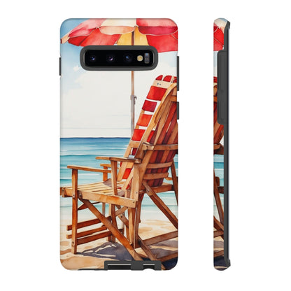 Beach Bliss Samsung Galaxy Case – Relaxing Seaside Chair and Umbrella Design