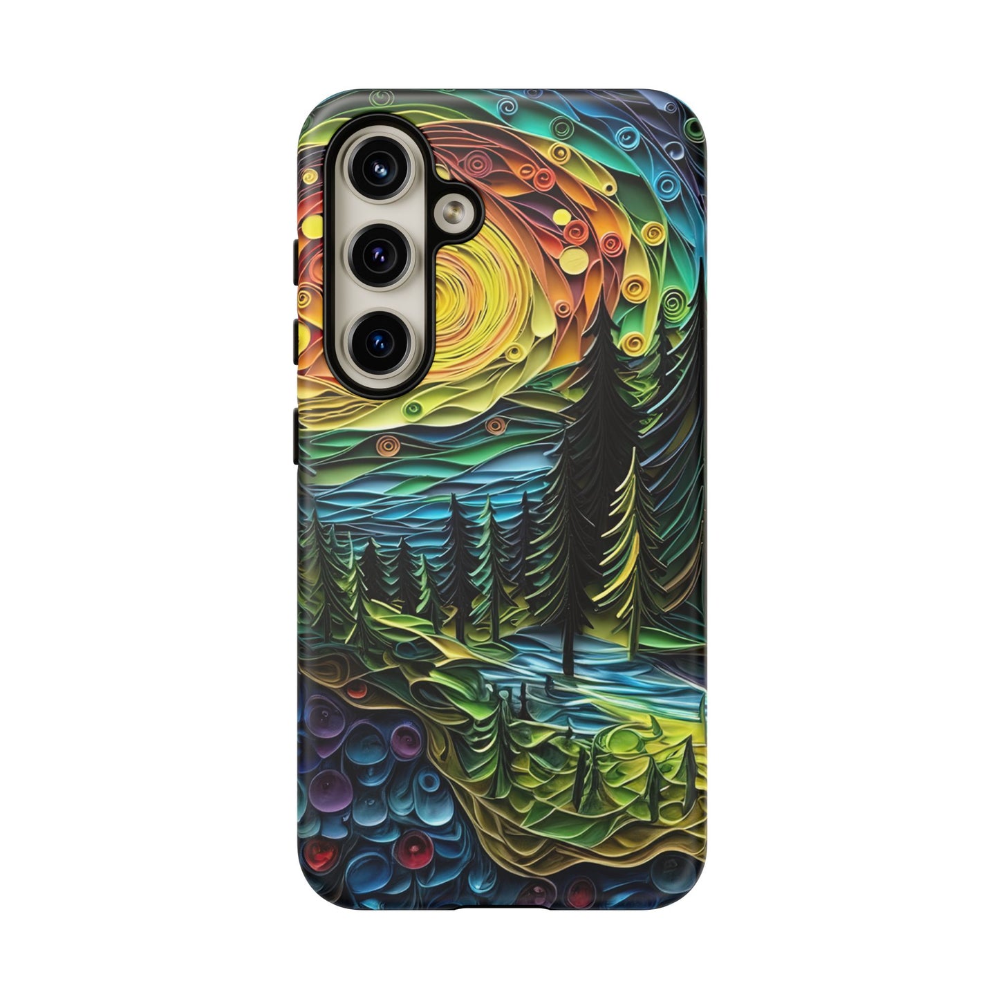 Radiant Forest Sunset Samsung Galaxy Case – Artistic Landscape Design