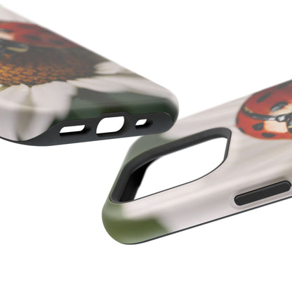 MagSafe iPhone Case: Ladybug on White Daisy