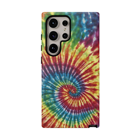 Colorful Retro Tie-Dye Samsung Galaxy Case – Spiral Rainbow Design