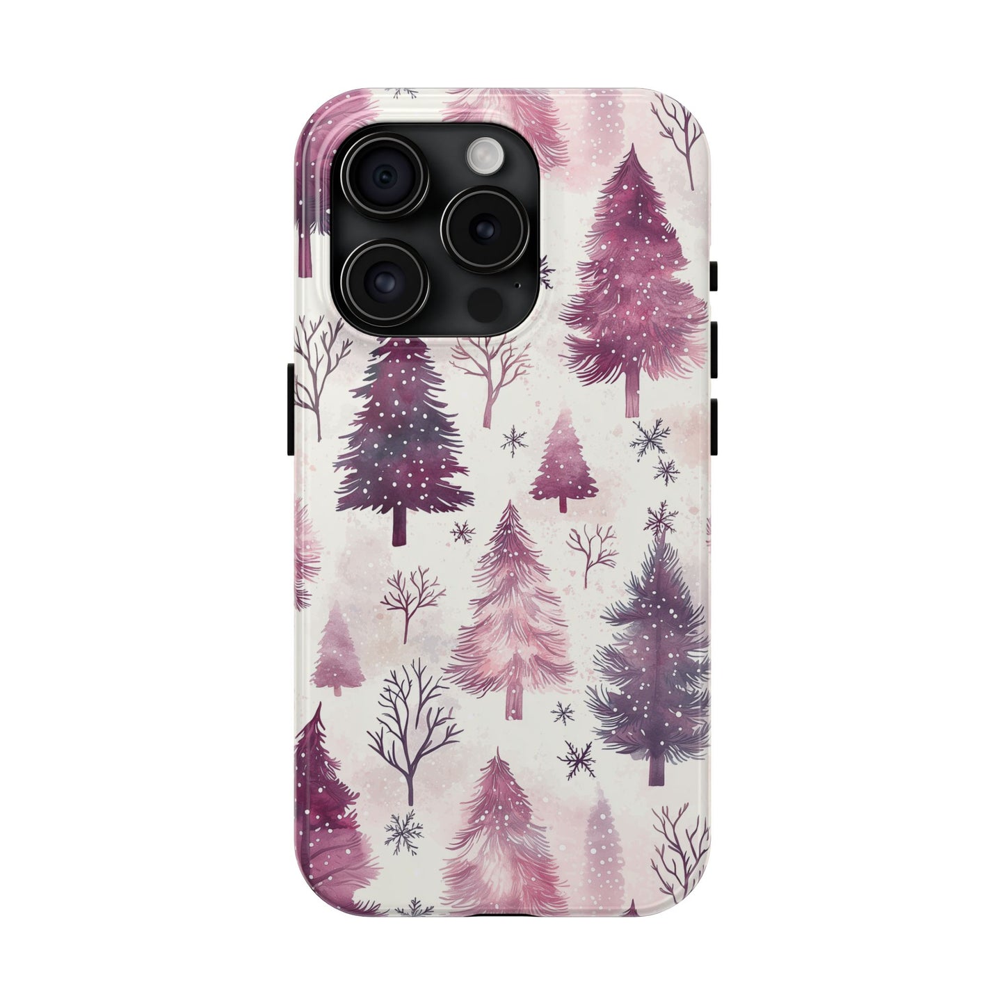 Winter Wonderland Purple Christmas Trees – iPhone Series Case